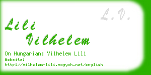 lili vilhelem business card